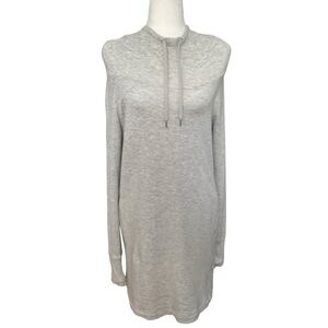 Athleta Solitude Gray Hooded Sweatshirt Dress Size S